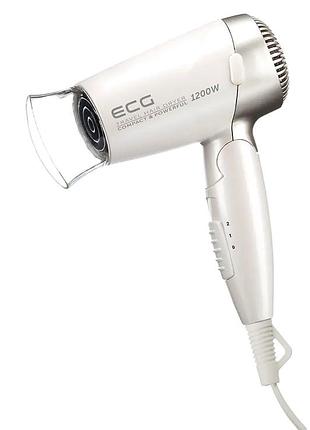 Фен 1200 вт 2 швидкості для дому білий ecg mc-1759