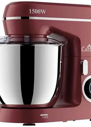 Міксер планетарний 1500 вт 10 швидкостей для кухні 4.5 л червоний castle mc-2136
