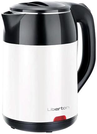 Электрочайник 1,8 л 1500 вт для дома нержавеющая сталь liberton mc-0596