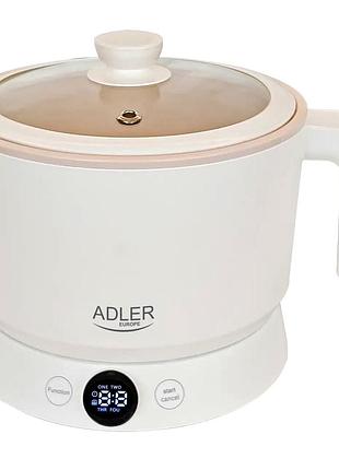 Электрокастрюля 1 литр 800 вт для кухни антипригарное покрытие adler mc-2826