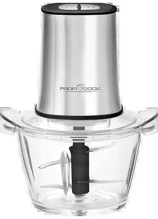 Измельчитель 400 вт 1 л для кухни стекло нержавеющая сталь profi cook mc-0980