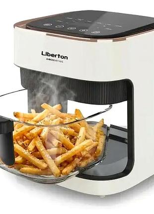 Мультипечь аэрофритюрница 4 5 л 1350 вт для кухни черная liberton mc-3260