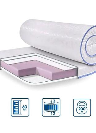 Топер середньої жорсткості жакард 80х200 для дітей і дорослих eurosleep mc-4227