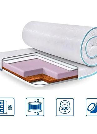 Топер середньої жорсткості 5 см для сну жакард eurosleep mc-4225