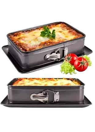 Форма для випікання вуглецева сталь розбірна 31,5x22,5 см для кухні kamille mc-0467