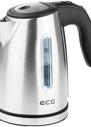 Электрочайник 1л 1630вт для дома из нержавеющей стали ecg mc-2037