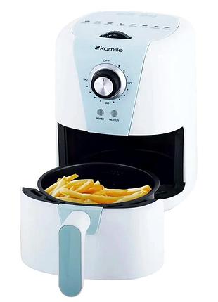 Аерофритюрниця 1000 вт 1,5 л для кухні білий kamille mc-3162