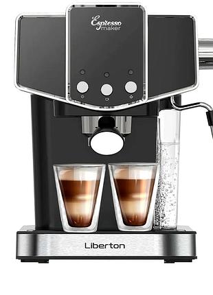 Кофеварка капельная 950 вт 1,2 л для дома черный liberton mc-3715