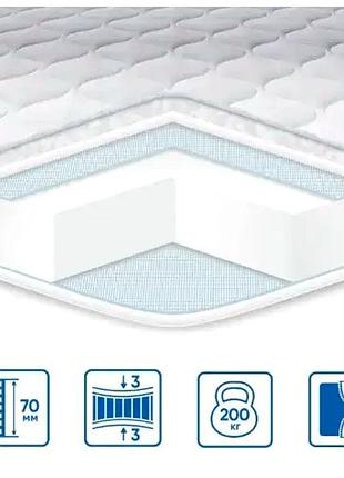 Топер eurosleep середньої жорсткості трикотаж 150х190 для дому mc-4362