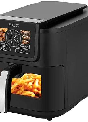 Мультипечь аэрофритюрница 1700 вт 8 л для кухни черная ecg mc-3258