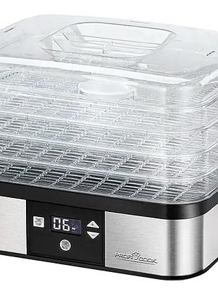 Сушарка для овочів і фруктів 4 яруси потужність 350 вт для кухні profi cook mc-0731
