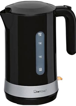 Электрочайник 1.8 л 2200 w для кухни с автоотключением пластик clatronic mc-0601