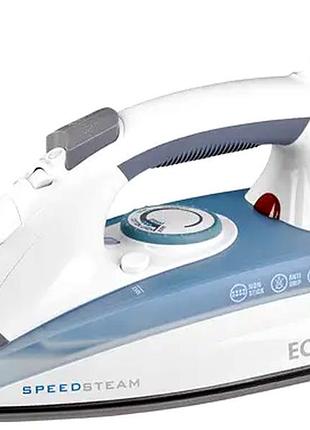 Утюг 2000 вт с паровым ударом 80 г/мин для дома белый ecg mc-1244