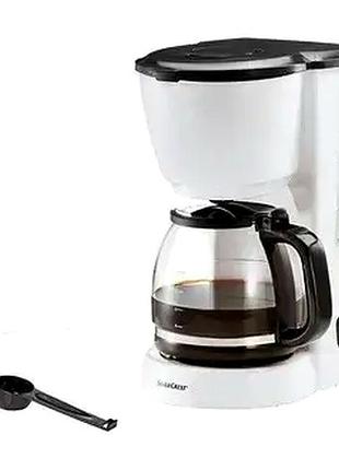 Кофеварка капельная 1000 вт 1.38 л для дома до 10 чашек белый silver crest mc-3718