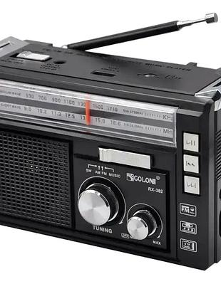 Радиоприемник с фонариком mp3 fm am встроенный аккумулятор для дачи golon mc-1548