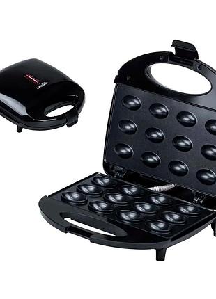 Орешница 800 вт 12 форм для кухни пластик черный luma bella mc-3585
