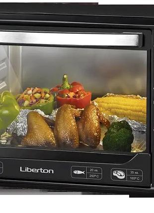 Электродуховка 48 л мощность 2000 вт конвекция для кухни черный liberton mc-0495