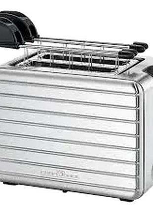 Тостер 1050 вт 2 тости для кухні сріблястий profi cook mc-2611