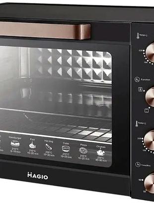 Электродуховка 1900 вт 45 л 6 режимов для кухни черный magio mc-1973
