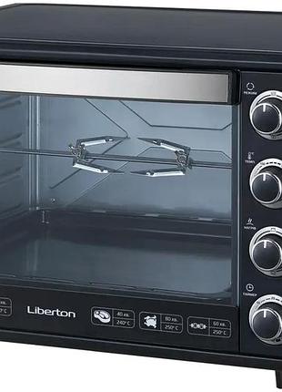 Электродуховка 2200 вт объем 65 л для кухни черный liberton mc-0566
