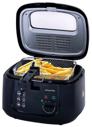 Фритюрниця 1800 вт 2.5 л для кухні kamille mc-3156