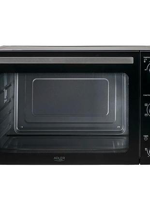 Электродуховка 60 л конвекция гриль для кухни черный adler mc-1976