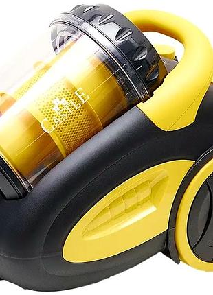Пылесос 2200 вт сухая уборка 4 л контейнерный черный желтый castle mc-1560