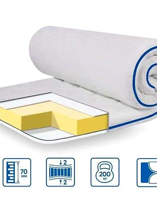 Топер м'який трикотажний 150х190 для дому з ефектом пам'яті eurosleep mc-4101