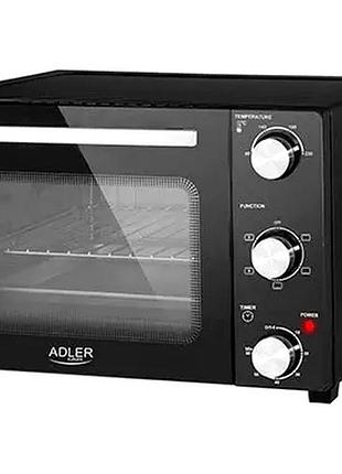 Электродуховка 22л конвекция для кухни черный adler mc-1965