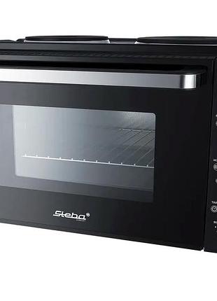 Электродуховка 30л мощность 3100вт с конфорками для кухни черный steba mc-1959