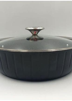 Сотейник 3 2 л діаметр 26 см антипригарне покриття для кухні чорний o m s collection mc-4654