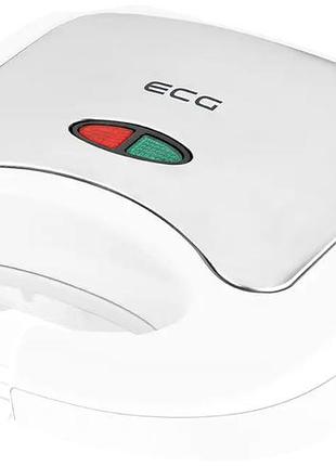 Сендвічниця 4 сендвічі антипригарне покриття для кухні білий ecg mc-3452