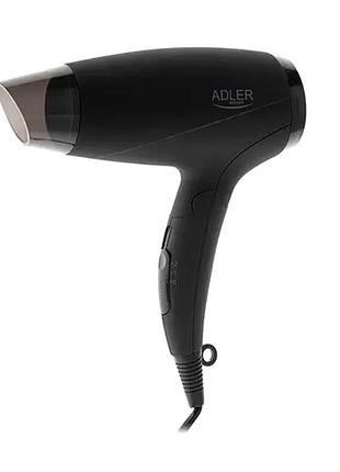 Фен 1200 вт 2 швидкості 2 температури для дому чорний adler mc-1762