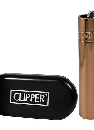 Запальничка у металевому корпусі metal clipper lighter rose gold