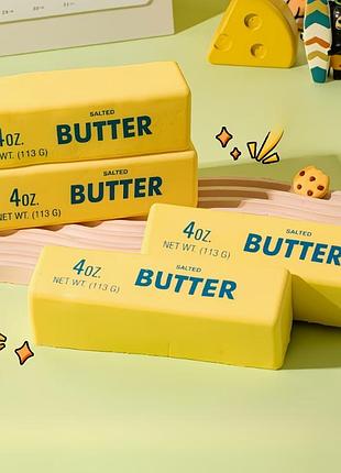 Антистрес «butter» — м'який сенсорний брусок масла (14 см)