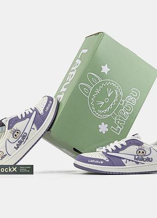 Jordan 1 x travis scott x labubu purple (оригінальна коробка)