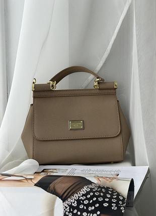 Сумка dolce&gabbana sicily medium - premium коричневый 21cm