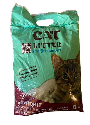 Наполнитель бентонитовый небольшой cat litter 5 кг