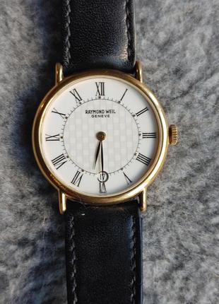 Часы raymond weil geneve с корпусом, покрытым 18-каратным золотом