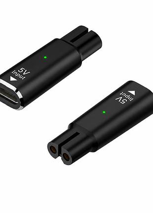 Адаптер type-c 5v для бритвы philips oneblade, триммера philips, usb type-c зарядный переходник qp2724 qp2834 qp4530 qp1924 qp1324