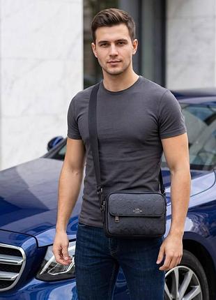 Чоловіча сумка coach, сумка коач через плече, барсетка коач, чоловіча сумка коач барсетка