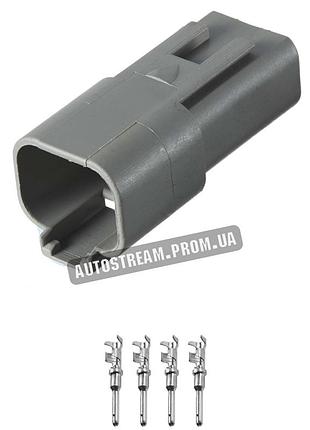 Електричний з'єднувач, авто роз'єм, 4-контактний, спецтехніка, dt04-4p, dt04-4p-c015