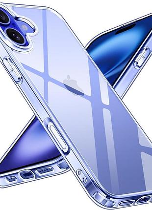 Чехол ivoler never yellowing для iphone 16 дюймов прозрачный ударопрочный
