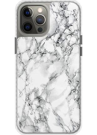 Чохол чохол bumper на телефон iphone 12 pro max мармур білий "4480pc-2054-58250"