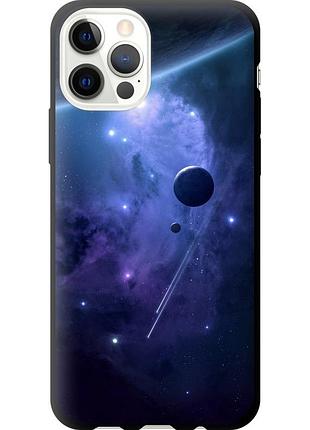 Чохол tpu на телефон iphone 12 pro планети в синьому космосі "171b-2052-58250"