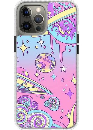 Чохол чохол bumper на телефон iphone 12 pro max рожева галактика "4146pc-2054-58250"