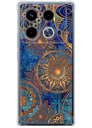 Чохол силіконовий протиударний с посиленими кутами на телефон infinix note 40 золотий візерунок "678sp-3707-58250"