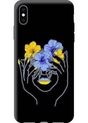 Чехол tpu патриотический на телефон iphone xs max девушка v4 "5276b-1557-58250"