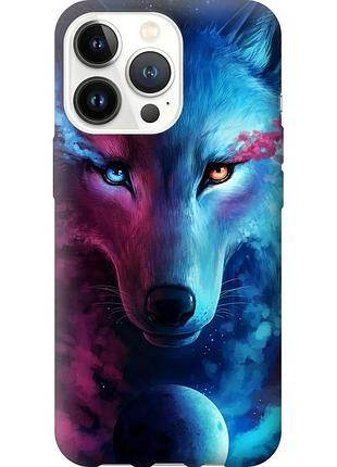 Чохол 2d пластиковий на телефон iphone 13 pro арт-вовк "3999t-2372-58250"