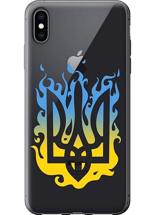 Чехол силиконовый патриотический на телефон iphone xs max герб v1 "5258u-1557-58250"